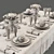 Elegant Table Decor Set 3D model small image 3