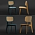 Elegant Cane Dining Chair 3D model small image 2