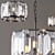 Modern Black Metal and Glass Chandelier - Harlow Crystal 3D model small image 2