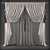 Classic Style Curtains 3D model small image 1