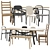 IKEA Table & Chair Set 02: Stylish & Versatile for Every Space 3D model small image 1