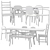 IKEA Table & Chair Set 02: Stylish & Versatile for Every Space 3D model small image 2