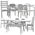 IKEA Table & Chair Set 02: Stylish & Versatile for Every Space 3D model small image 3
