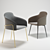 Sculptural Industrial Dining Chair 3D model small image 2