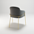 Sculptural Industrial Dining Chair 3D model small image 3