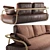 Thonet C002 Bentwood Sofa 3D model small image 2