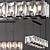 Harlow Crystal Square Chandelier 3D model small image 2