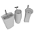 Modern Floor Wash Basin Set 3D model small image 3