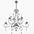Elegant Montmartre Chandelier Sparkles 3D model small image 3