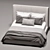 Elegant Midnight King-size Bed 3D model small image 2