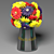 Elegant Floral Patterned Vase 3D model small image 1