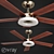 Sleek Breeze: Kamsin Ceiling Fan 3D model small image 1