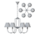 Elegant MW-Light Consuelo Chandelier 3D model small image 3