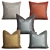 Luxury Canasta Embroidered Pillows Set 3D model small image 2