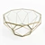 Elegant Brass Leg Glass Table 3D model small image 2