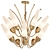 Opulent Opal Brass Chandelier 3D model small image 1