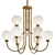 Elegant Vintage Gold Chandelier 3D model small image 1