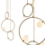 Elegant Drops Pendant Light 3D model small image 1