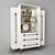 Elegant John Richard Breakfront Cabinet 3D model small image 1