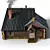 Rustic Wooden House Kit 3D model small image 1