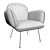 Modern Elegance: Ollie Armchair 3D model small image 3