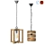 Scandinavian Style Wood & Iron Ceiling Lamp 3D model small image 1