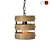 Scandinavian Style Wood & Iron Ceiling Lamp 3D model small image 3