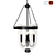 Scandinavian Glass Ceiling Lamp: Chrome, Brass, Iron 3D model small image 2