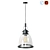 Modern Scandinavian Glass Ceiling Lamp 3D model small image 1