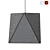 Scandinavian Concrete Ceiling Lamp 3D model small image 3