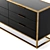 Modern Oxford Black Dresser - 6/10 Drawer Storage 3D model small image 2