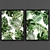 Modern Monstera Leaf Art Set 3D model small image 1