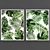 Modern Monstera Leaf Art Set 3D model small image 2