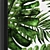 Modern Monstera Leaf Art Set 3D model small image 3