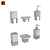 Fixsen Kvadro Bathroom Accessories 3D model small image 1