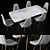 Sleek 6-Person Table Set 3D model small image 1