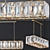 Harlow Square Gold Chandelier 3D model small image 2