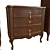 Solid Wood Chest of Drawers 3D model small image 2