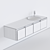 Breccia: Flumood® Washbasin with Integrated Countertop 3D model small image 3