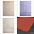 Jan Kath Rekja Rugs: Beige & Purple | Unique Design 3D model small image 2