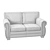 Cozy Velvet Sofa 3D model small image 3