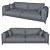 Marconato & Zappa Fabric Sofa 3D model small image 1