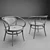 Stylish Thonet Chair Collection 3D model small image 3