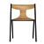 Sleek Plywood Stackable Chair 3D model small image 2