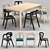 Passioni Genea Chair and Prince Table Set 3D model small image 1
