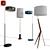 Sculptural Brazilian Design: Caldas Floor Lamp 3D model small image 1