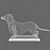 Whimsical Wiener Dog Sculpture 3D model small image 3
