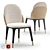 Modern Dark Oak Chair 001 3D model small image 1