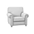 Elegant Kiaan Armchair: Comfort Defined 3D model small image 3