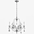 Elegant Piedmont Chandelier: Chapman Visual Comfort 3D model small image 3